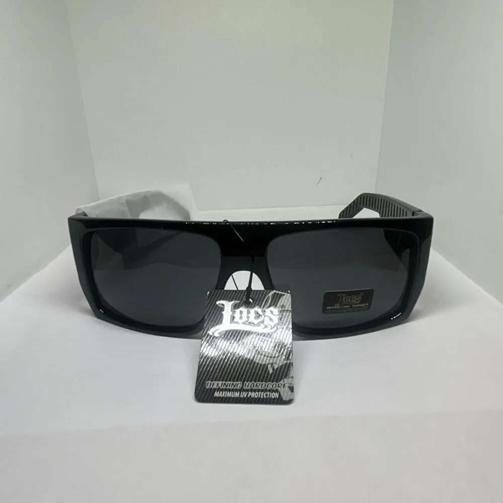 Locs Hardcore Sunglasses Bold Square Frame UV400 Street Style